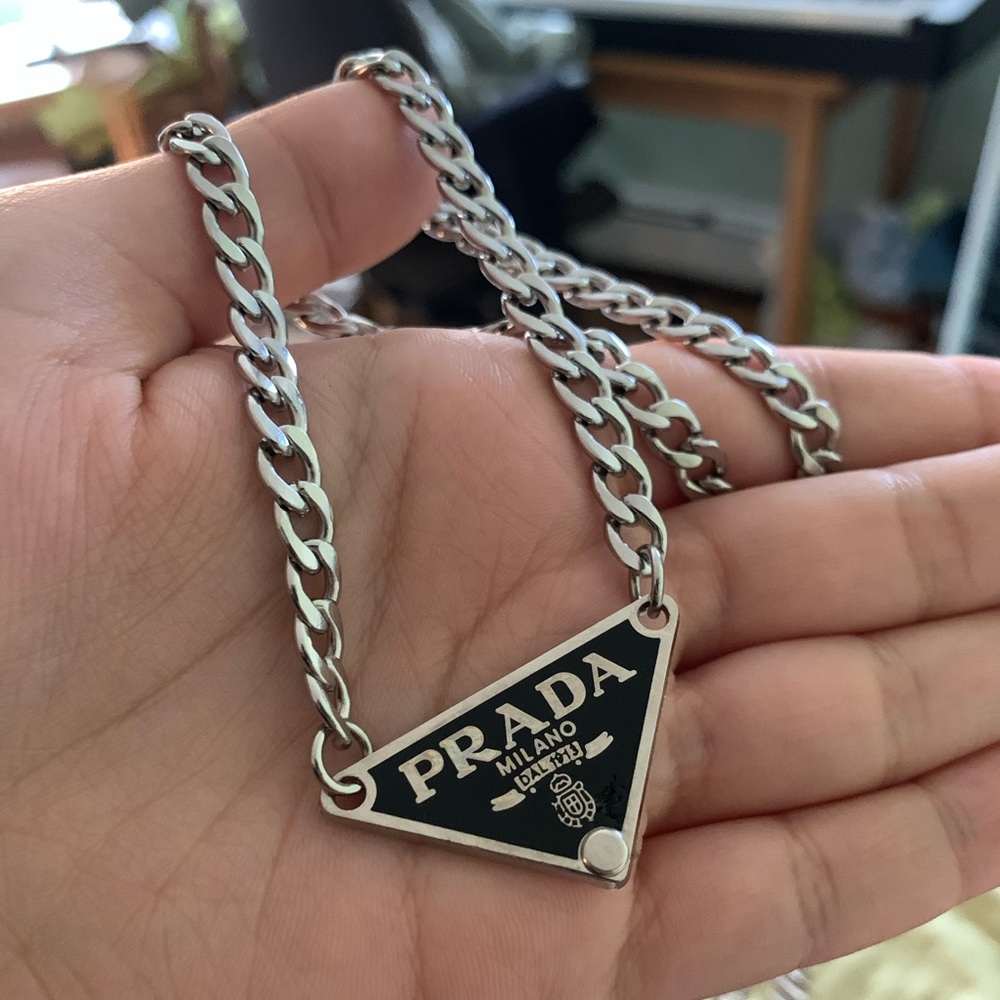 Upcycled Prada Necklace